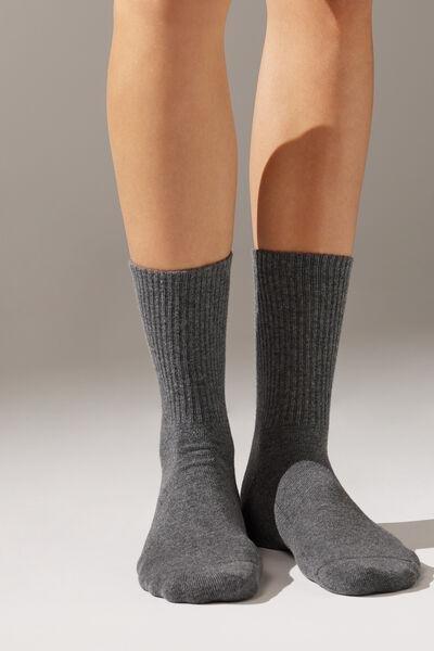 Grey Short Sports Socks, , large image number 0