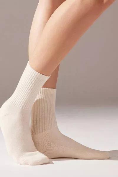 Beige Short Sport Socks, 5501_153D, large image number 0