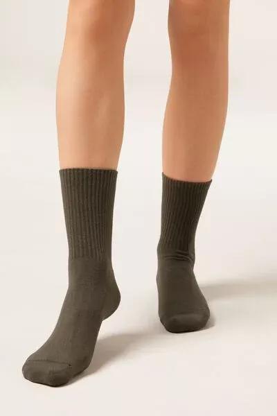 Green Short Sport Cotton Socks, 5501_441D, large image number 0