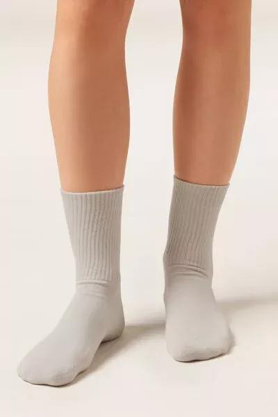 Grey Unisex Short Sport Socks, 5501_703D, medium