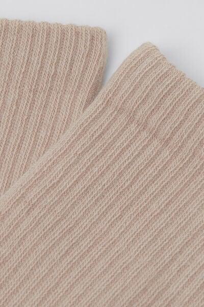 Beige Short Sport Cotton Socks, 5501_9985, large image number 1