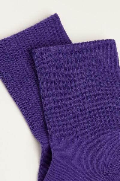 PURPLE Unisex Crew Sport Socks, , large image number 1