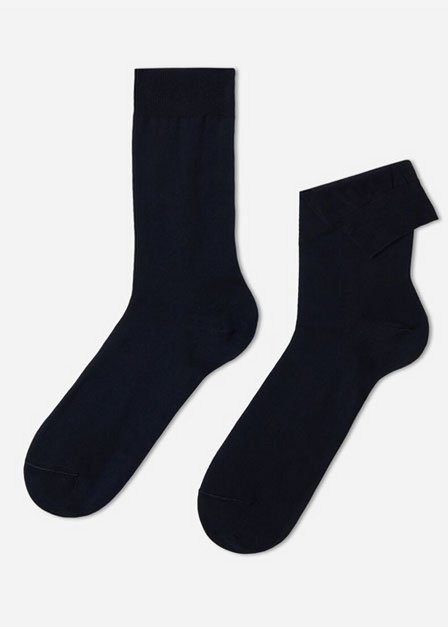 Calzedonia - Blue Lisle Thread Ankle Socks, Men
