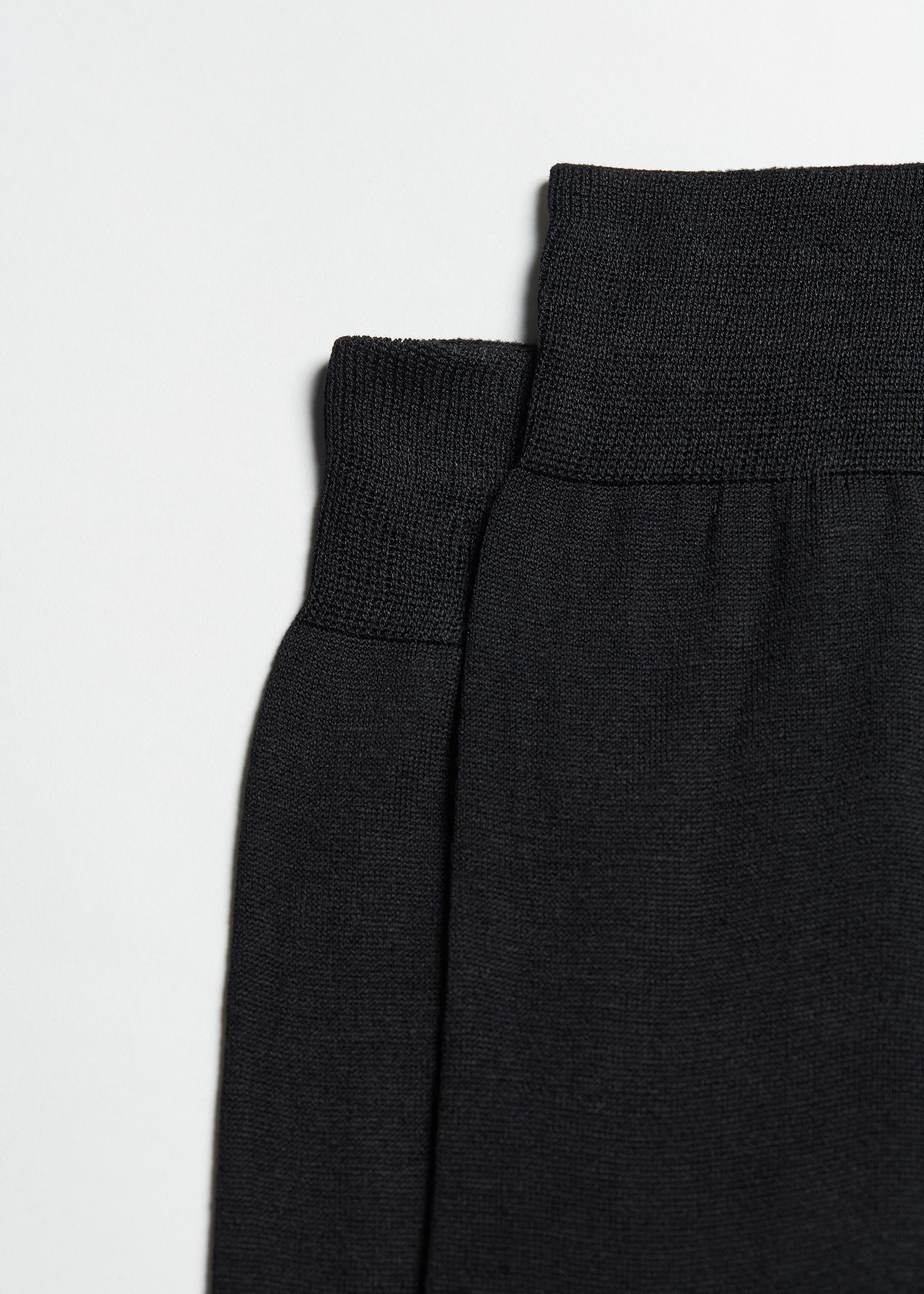 Black Lisle Thread Ankle Socks, , large image number 1