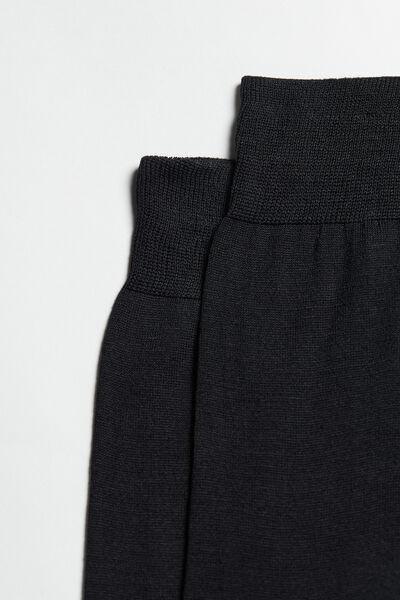 Black Lisle Thread Ankle Socks, , large image number 2