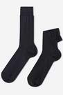 Charcoal Grey Lisle Thread Ankle Socks, Men