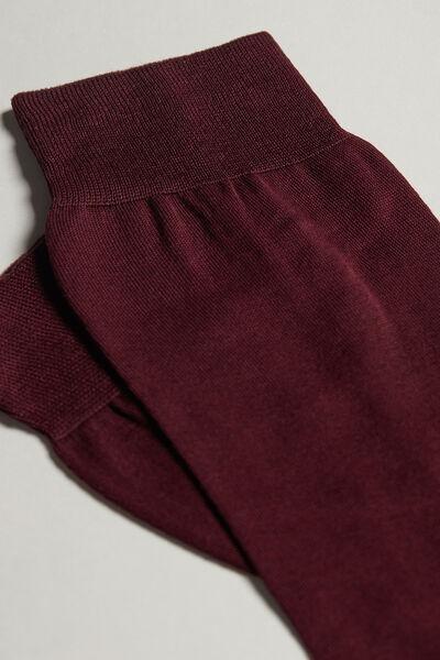 Red Lisle Thread Ankle Socks, , large image number 2