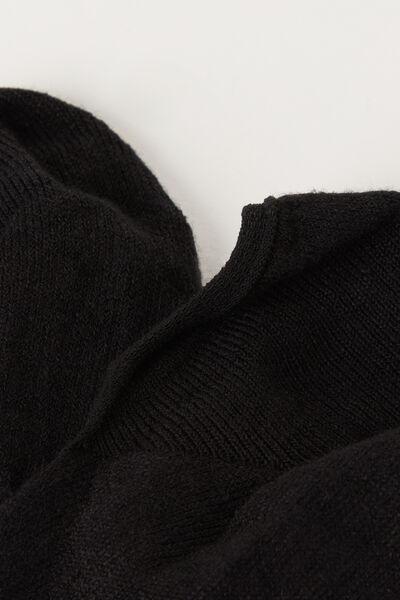Black Invisible Socks, Black, medium