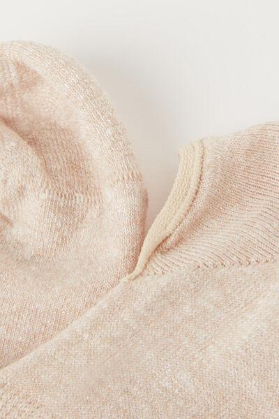 Beige Invisible Socks, , large image number 1