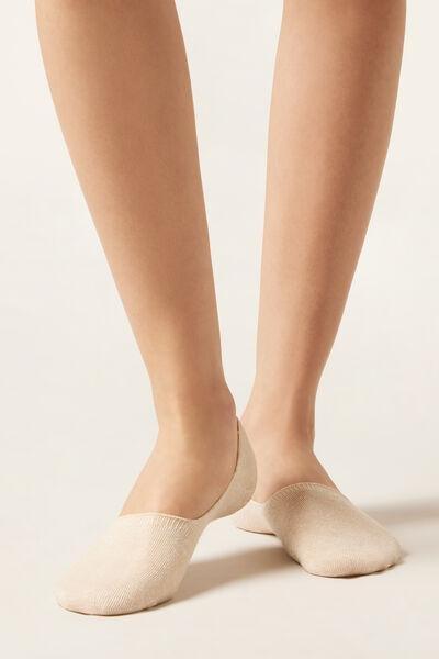 Beige Invisible Socks, , large image number 2