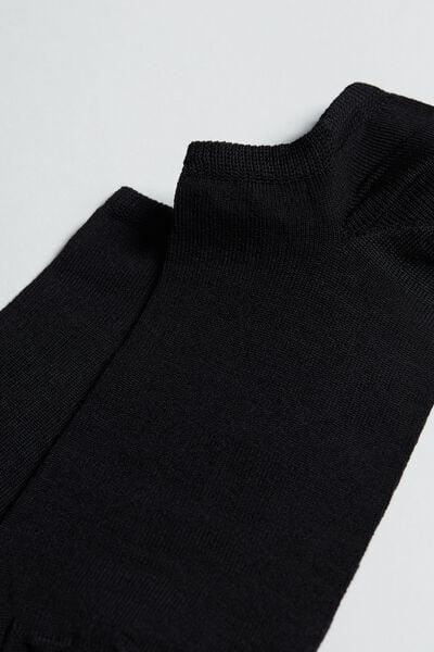 Black No-Show Socks, Black, large image number 4