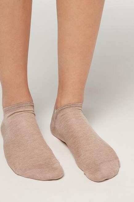 Calzedonia - Beige Blend Unisex Cotton Pop Socks