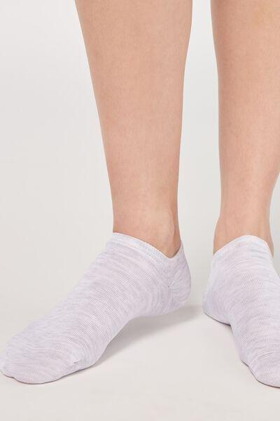 Grey No-Show Socks, Light Grey Blend, large image number 0