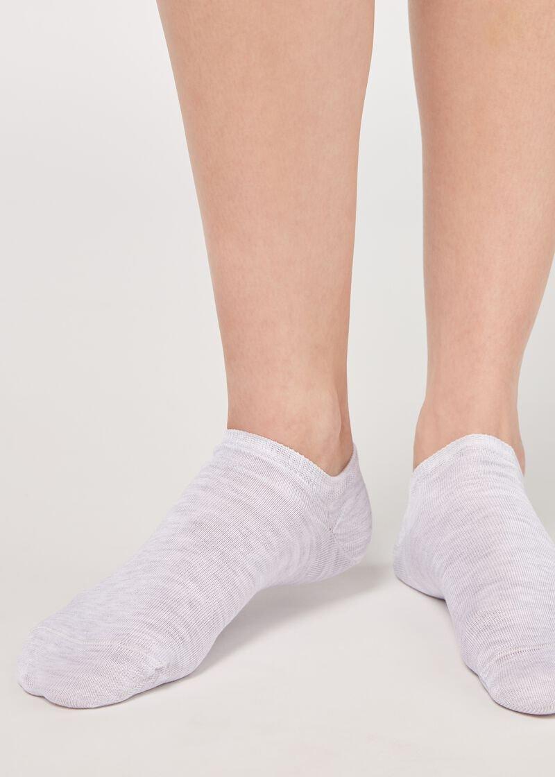 Grey No-Show Socks, , large image number 1