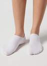 White Cotton No-Show Socks, Unisex