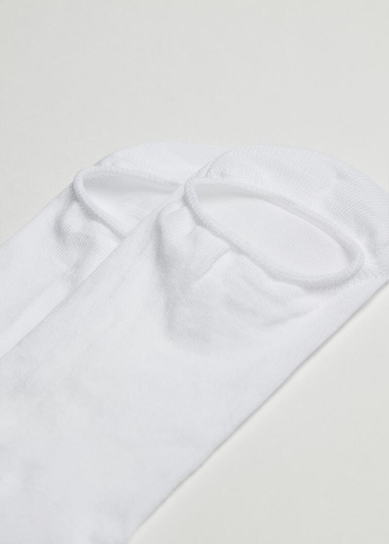 White Cotton No-Show Socks, , large image number 3