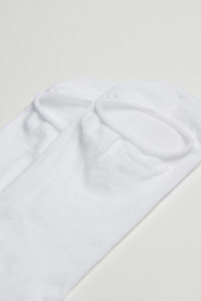 White Cotton No-Show Socks, , large image number 4