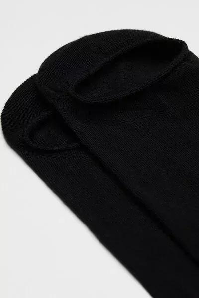 Black No-Show Socks, Black, large image number 4