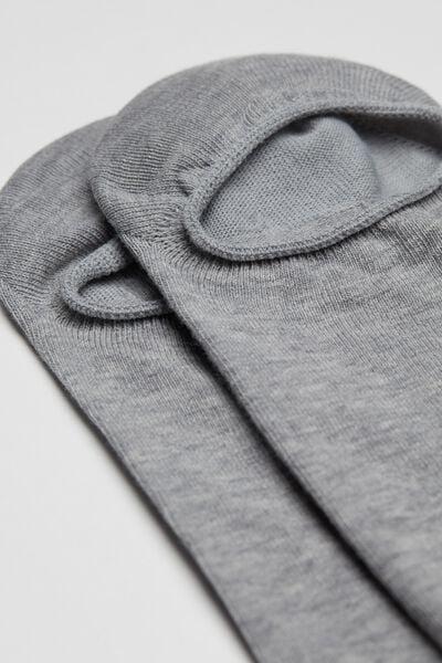 Grey No-Show Socks, Grey Blend, large image number 4