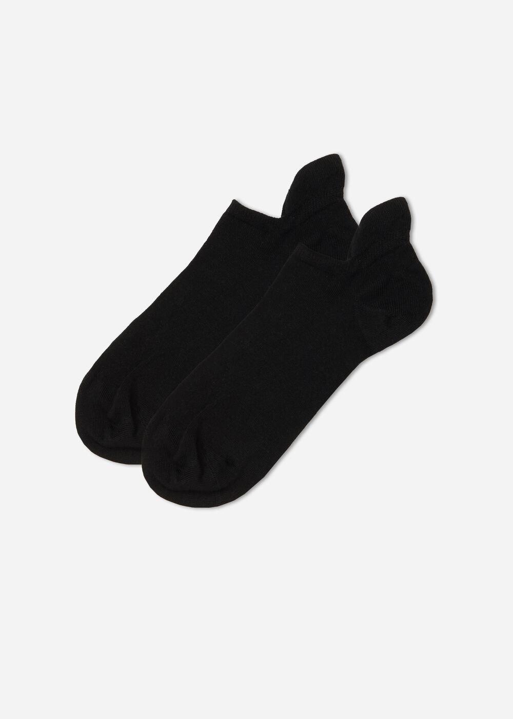 Black Cotton Pop Socks, Unisex, , large image number 1