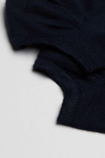 Calzedonia - Blue Cashmere No-Show Socks, Unisex