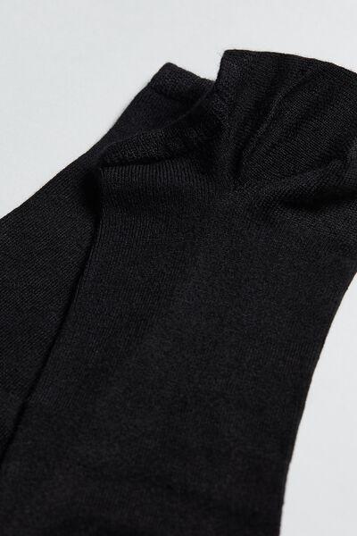 Black Cashmere No-Show Socks, Unisex, , large image number 1
