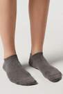 Grey Cashmere No-Show Socks, Unisex