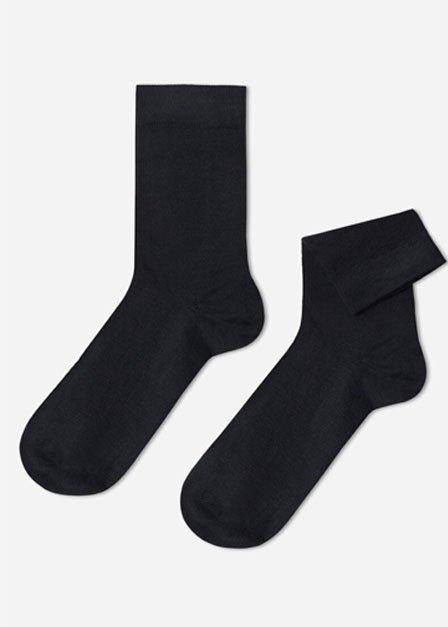 Blue Short Crew Socks, , large image number 0