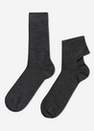 Charcoal Wool And Cotton Crew Socks