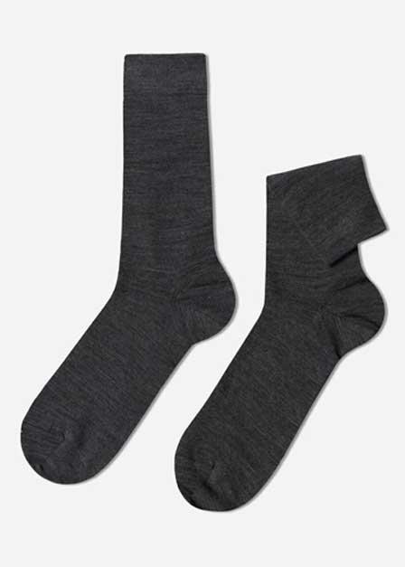 Grey Short Crew Socks, , large image number 0