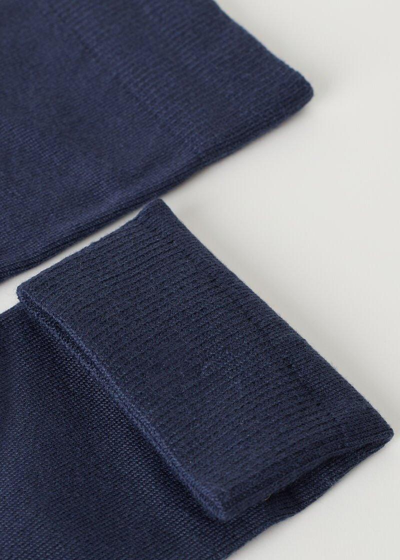 Navy Short Crew Socks, , large image number 1