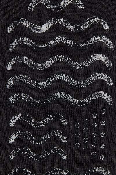 Black Non-Slip Short Socks - One-Size, Black, large image number 2