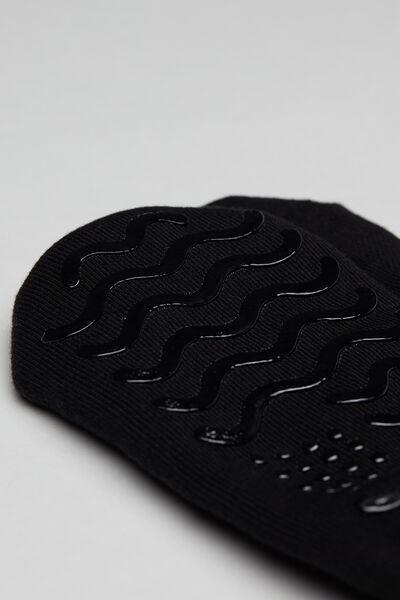 Black Non-Slip Short Socks, Black, large image number 3