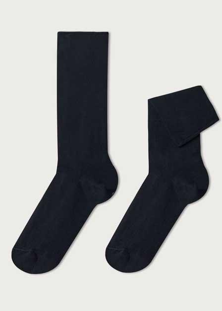 Calzedonia - Blue Bandless Cotton Short Socks