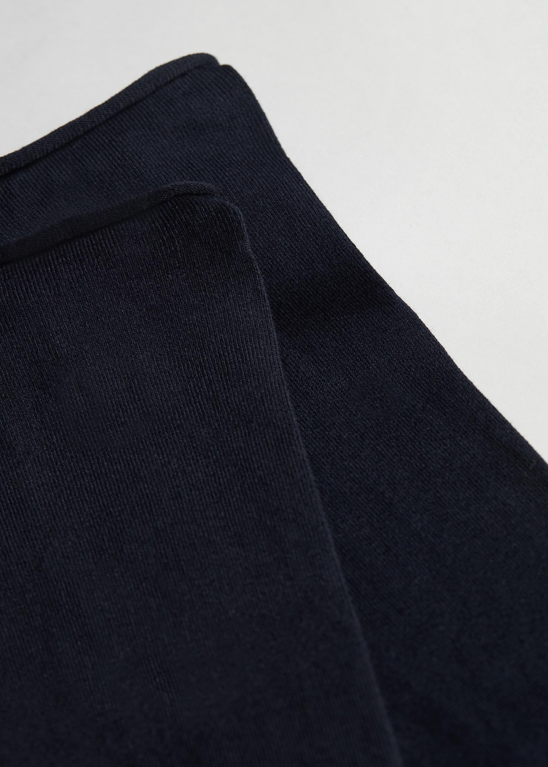 Blue Bandless Cotton Short Socks, 5501_016, large image number 1