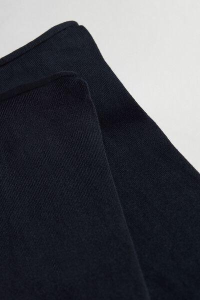 Blue Bandless Cotton Short Socks, 5501_016, large image number 2