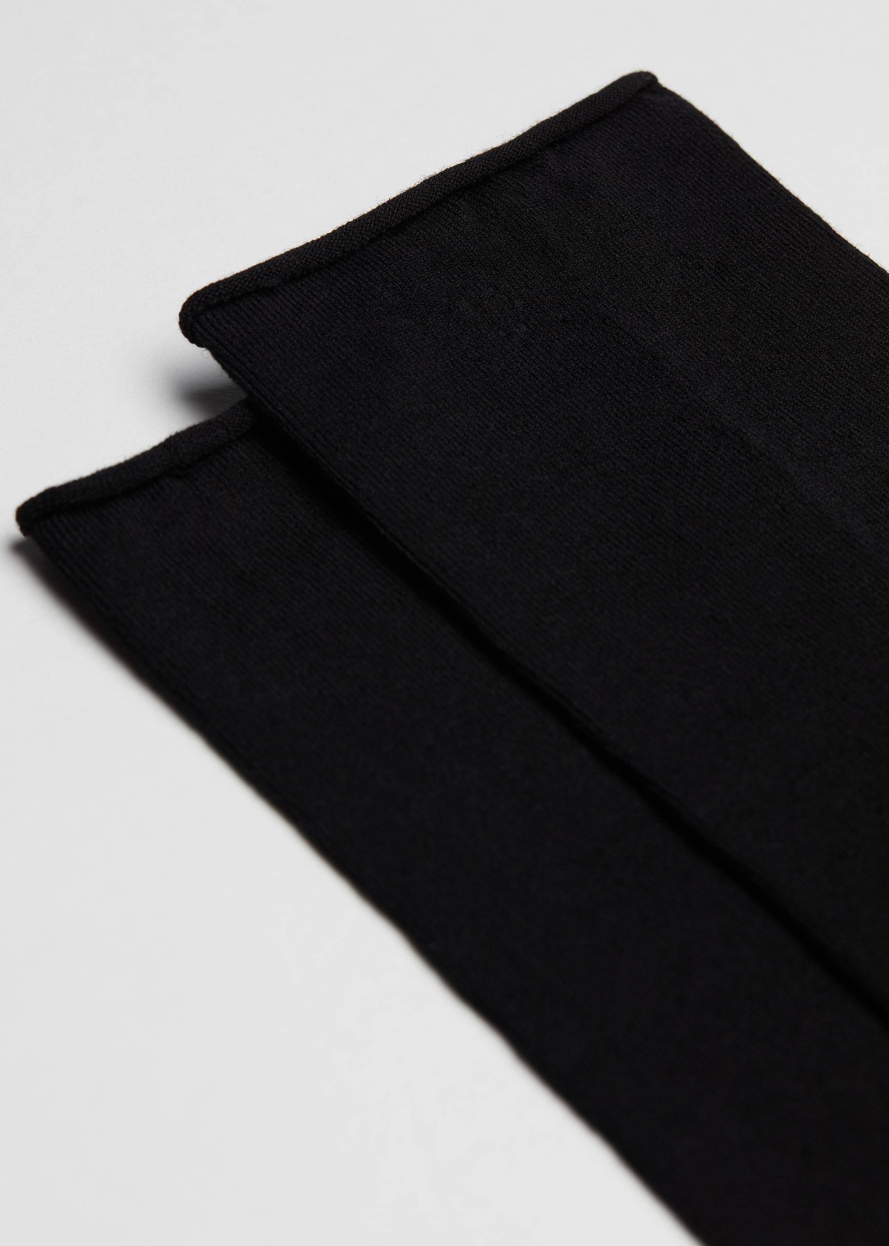 Black Band less Short Socks, 5501_019, large image number 1