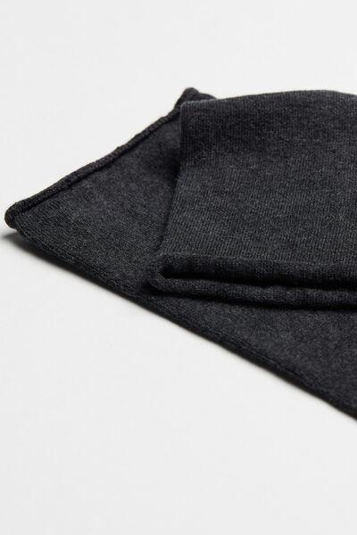 Charcoal Grey Blend Short Cuffed Cotton Socks, No Elastic - One-Size ,Men, 5501_020, large image number 2