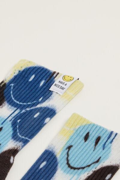WHITE SPORT PRINT Men�s Smiley� Digital Print Crew Sport Socks, , large image number 2