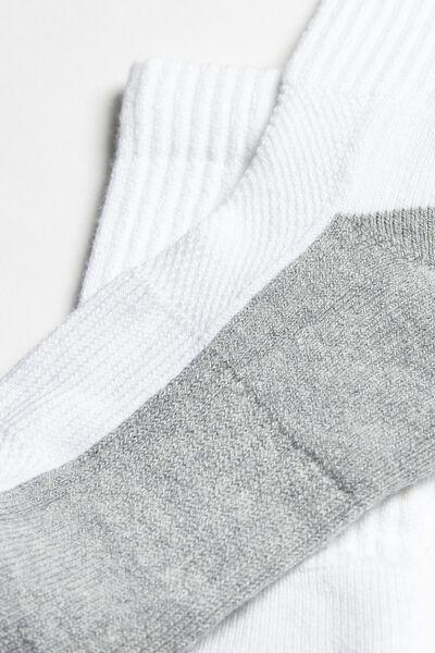 White Sport Ankle Socks, White, large image number 1