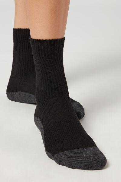 Black Sport Ankle Socks, Black, large image number 0