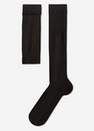 Brown Long Socks With Cashmere, Men