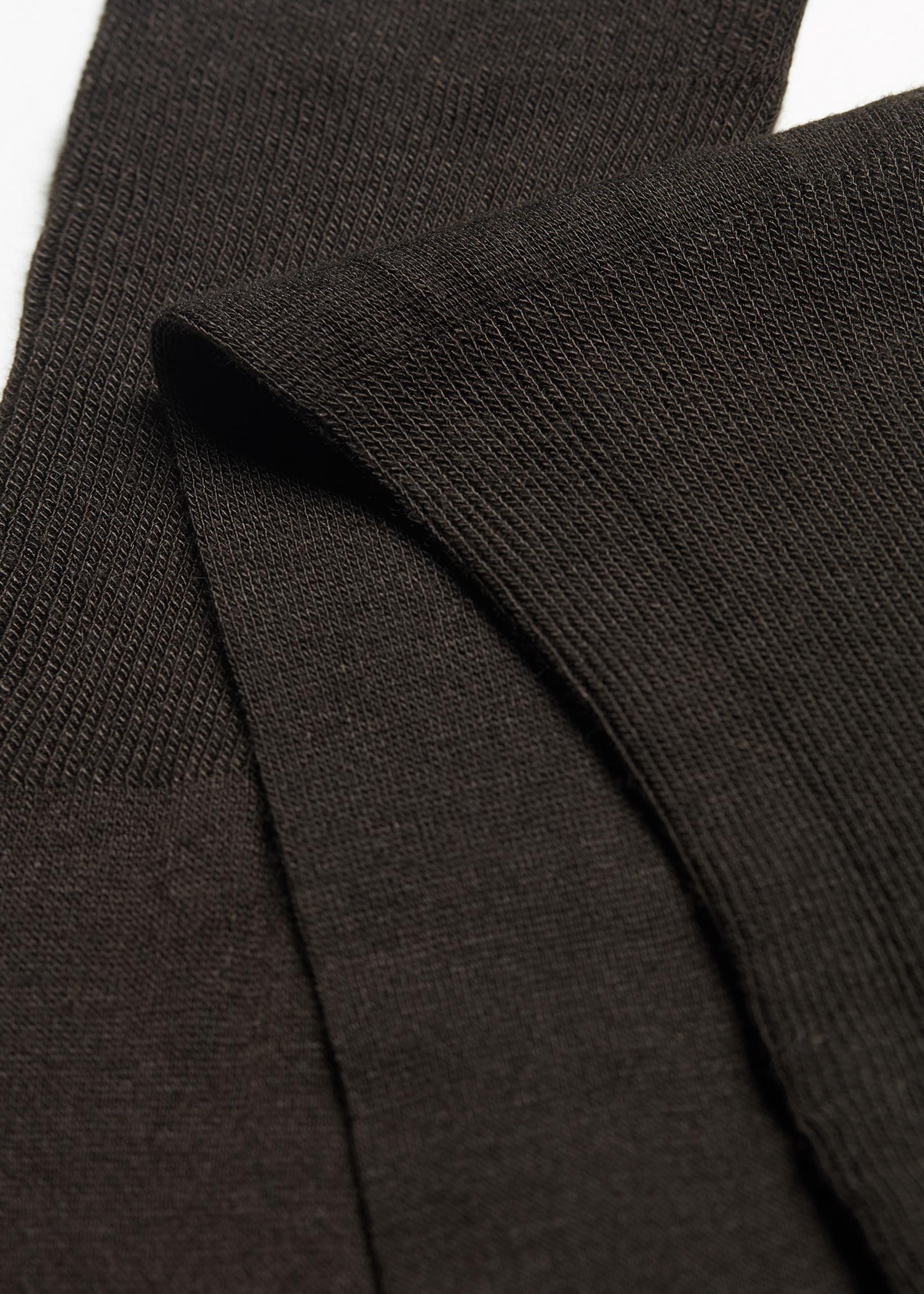 Brown Cashmere Long Socks, , large image number 1