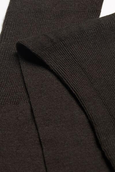 Brown Cashmere Long Socks, , large image number 2