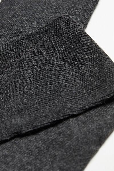 Grey Long Socks With Cashmere, Men, Charcoal Grey Blend, large image number 2