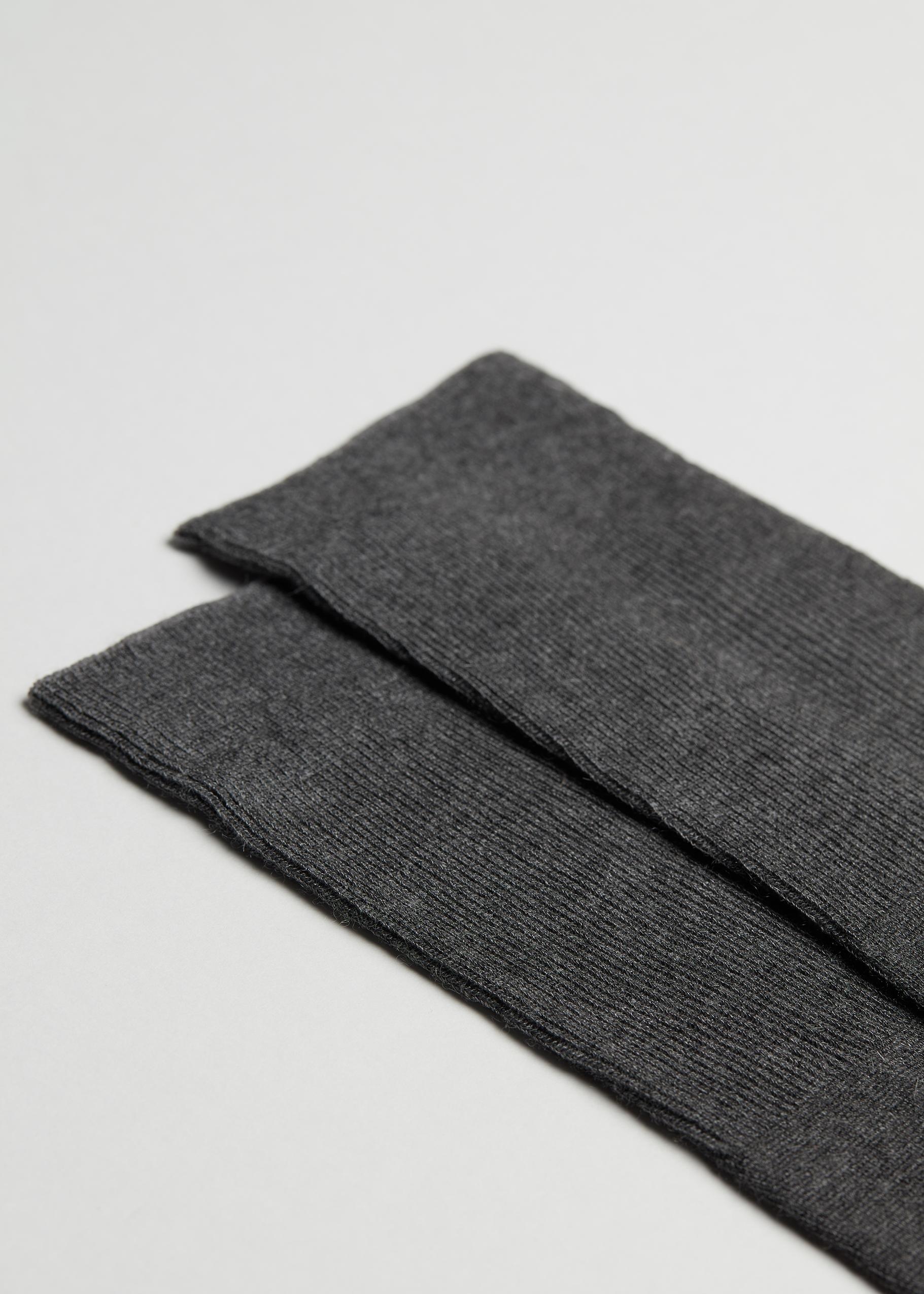 Grey Cashmere Blend Long Socks, , large image number 1