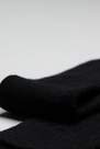 Calzedonia - جوارب سوداء طويلة مضلعة من الصوف والكشمير ، للرجال