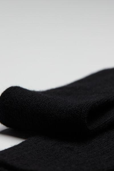 Calzedonia - جوارب سوداء طويلة مضلعة من الصو�? والكشمير ، للرجال