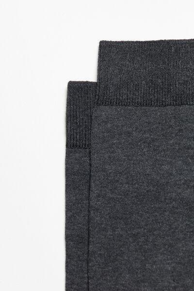 Grey Long Stretch Cotton Socks, , large image number 0