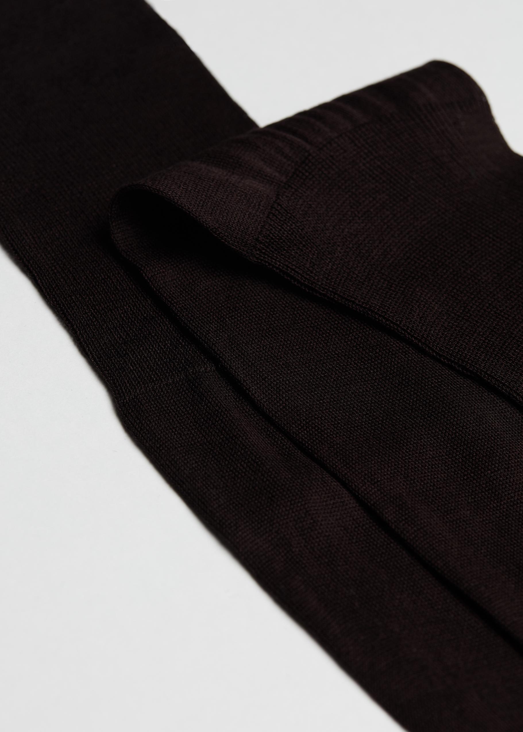 Brown Long Lisle Socks, Men, , large image number 1